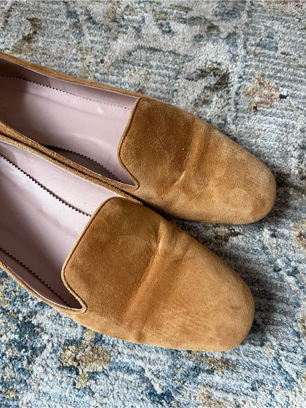 J. Crew Mustard Suede Smoking Slippers Size 8